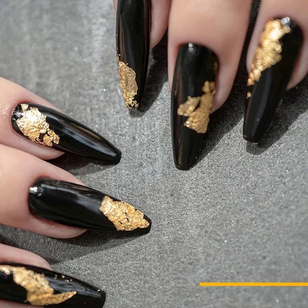 

nail broken tin foil set home salon tool diy art supplies painting decoration manicure decorations, Silver;gold