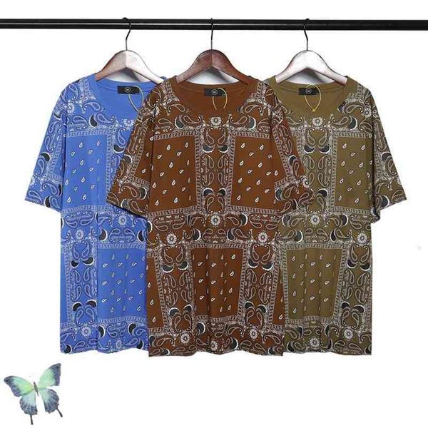 

capital full print bandana men women t-shirt, White;black