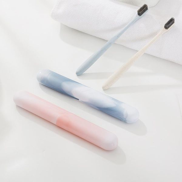

storage boxes & bins portable toothbrush box travel wash marble holder