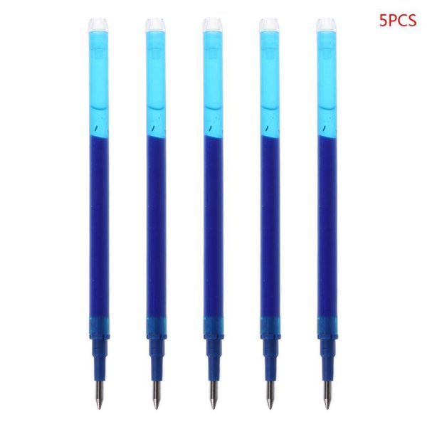 

5pcs black green blue red ink erasable gel pen refills rods large capacity writing replacement school supplies stationery t5ua pens