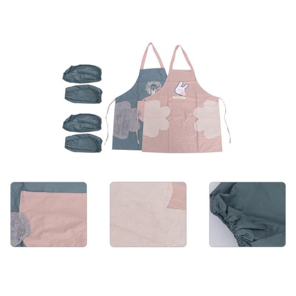

aprons 2pcs household protective kitchen oilproof dinner overclothes