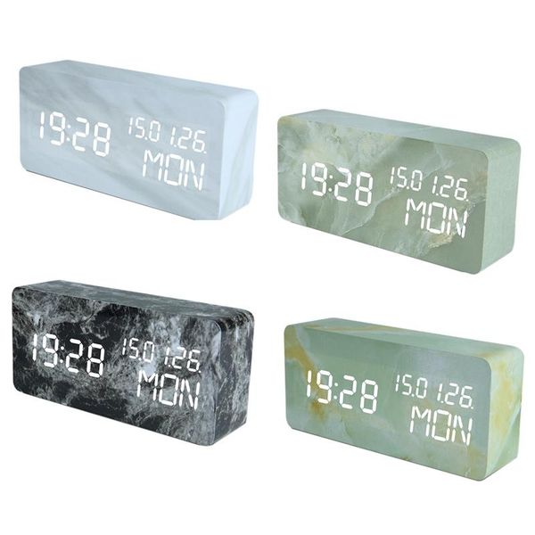 

other clocks & accessories led digital alarm clock,battery usb electronic bedside table desk retro with snooze date perpetual calendar