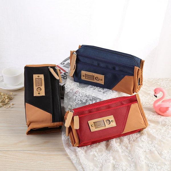 

creative china simple stationery bag student exam large capacity multi-function school office storage pencil bags
