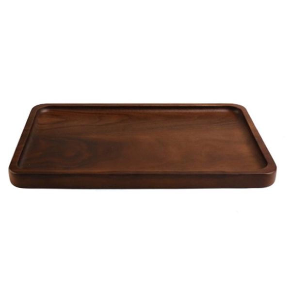 

kitchen storage & organization wood serving tray square breakfast sushi snack bread dessert cake plate food dish for el home
