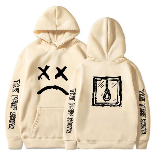 

men's hoodies & sweatshirts hop hooded cry boy hoddie women men hood hip lil male hell baby female peep pullover sudaderas, Black
