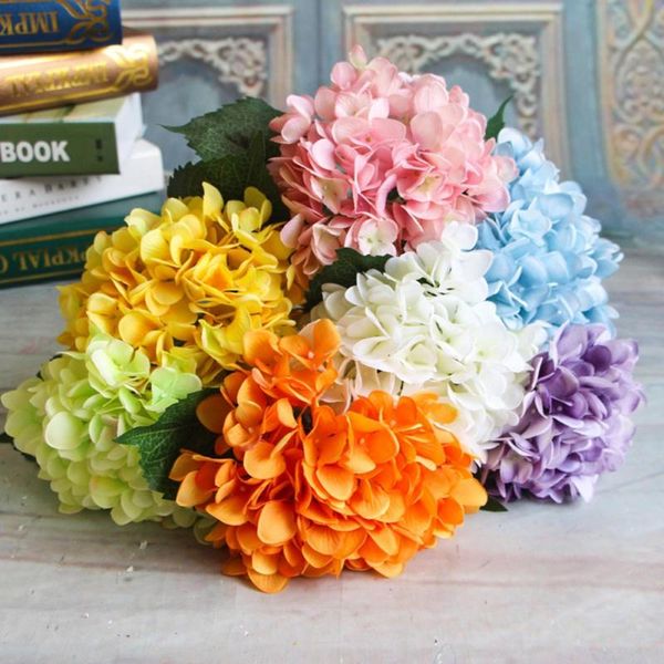 

decorative flowers & wreaths artificial hydrangea flower lifelike cloth simulate branch for holiday festival party wedding 1pc