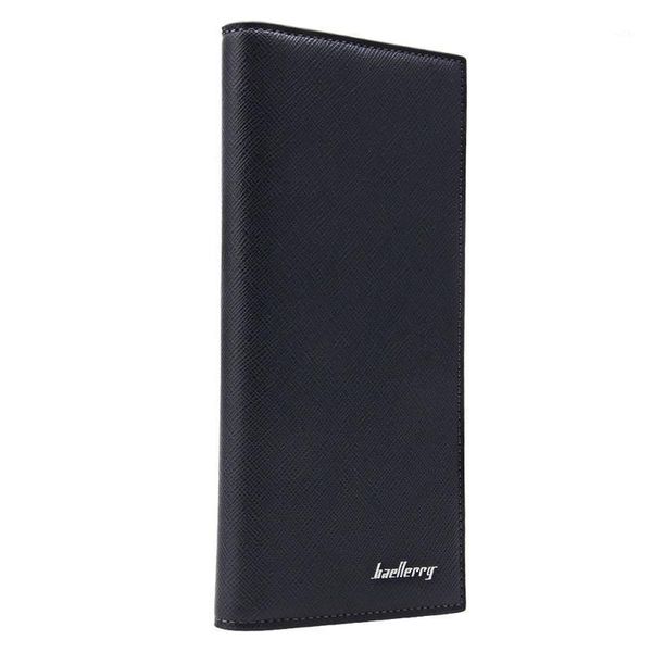 

super slim business leather clutch long wallet bifold id card holder men purse x5xa wallets1, Red;black