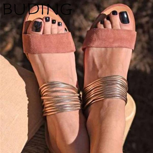 

women rome sandals 2021 fashion flat vintage gladiator non-slip slippers ladies casual beach slides female footwear, Black