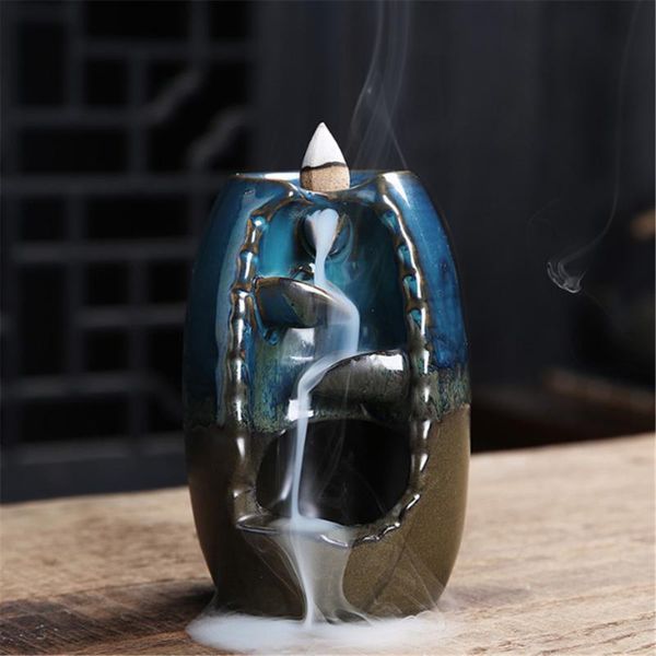 

fragrance lamps backflow incense burner ceramic furnace smell aromatic home office road crafts tower holder