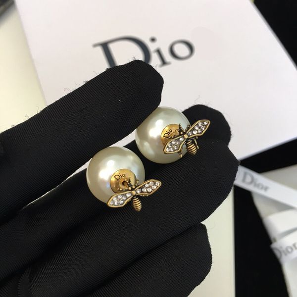 

70% off outlet online family pearl earring net red bee advanced fashion baby star same earrings, Silver