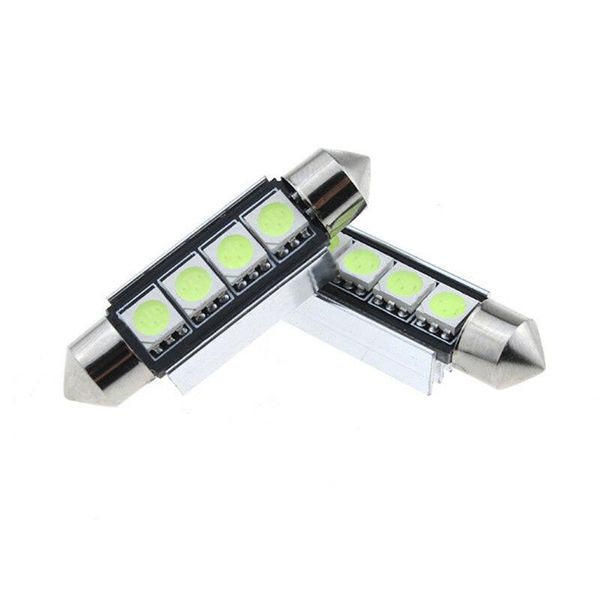 

emergency lights interior led bulbs white 4-section smd dome 2pcs bright car