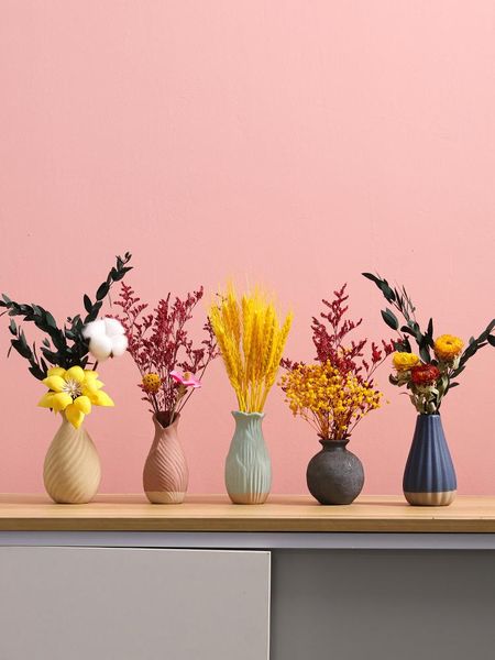 Vasi in ceramica Piccolo vaso fiori secchi secchi naturali artigianato nordico decorazione matrimonio carino soggiorno decorazione della casa accessori