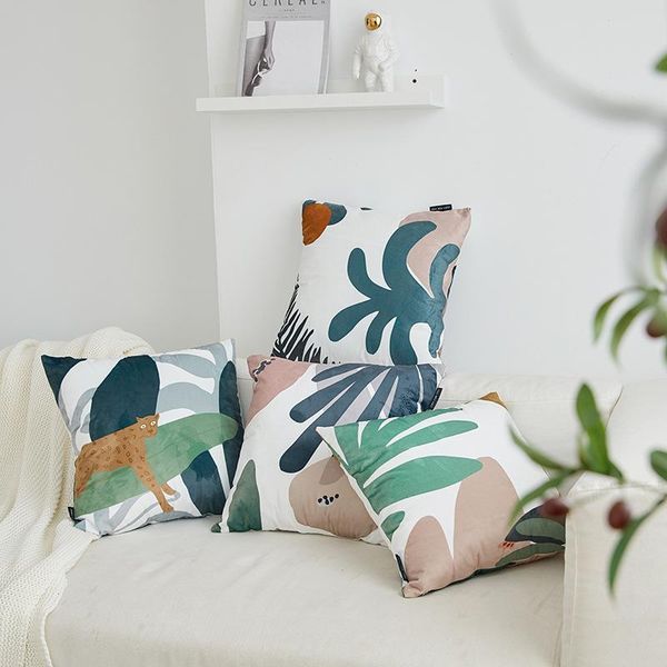 

cushion/decorative pillow 2021 cushion cover modern pillowcases sofa decor 45x45cm scenic bed couch cushions textiles