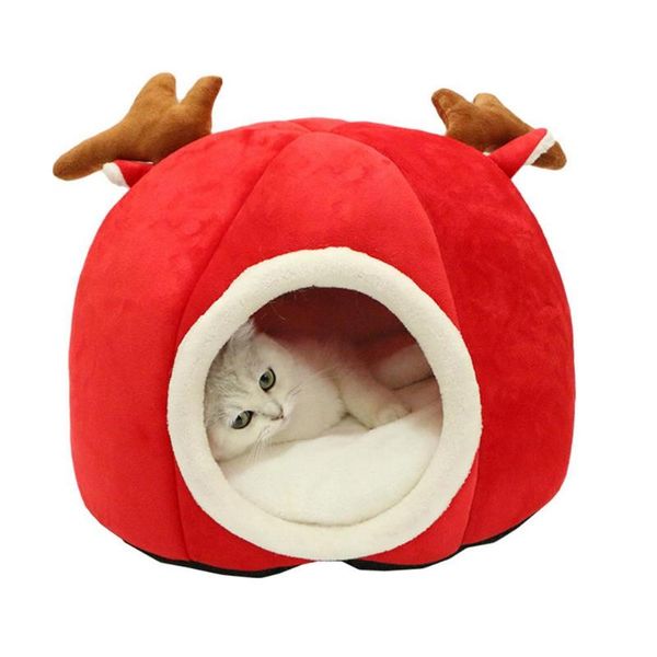 

cat beds & furniture bed cave cute antlers house comfy kitten cuddling hut