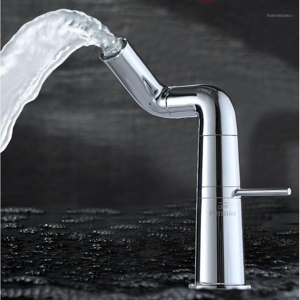 

bathroom basin faucet chrome solid brass rotation sink mixer tap and cold unique design lavtory1