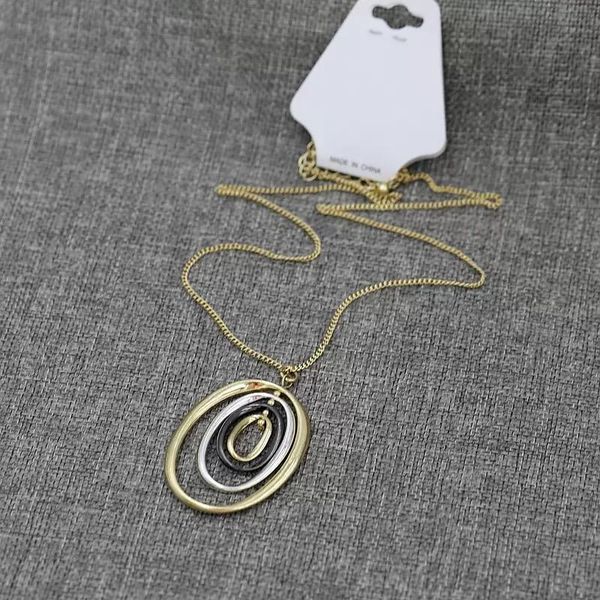 

pendant necklaces the golden rotatable necklace can go with all three color chain trend season accessories special, Silver