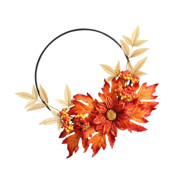 

decorative flowers & wreaths 1pc imitated wall wreath adornment door hanging pendant orange