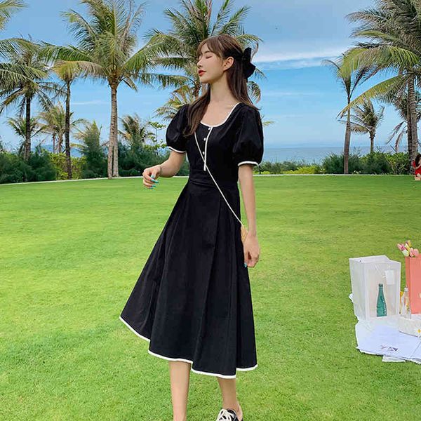 

fashion as elegant girly party summer young temperament out a-line dress, Black;gray