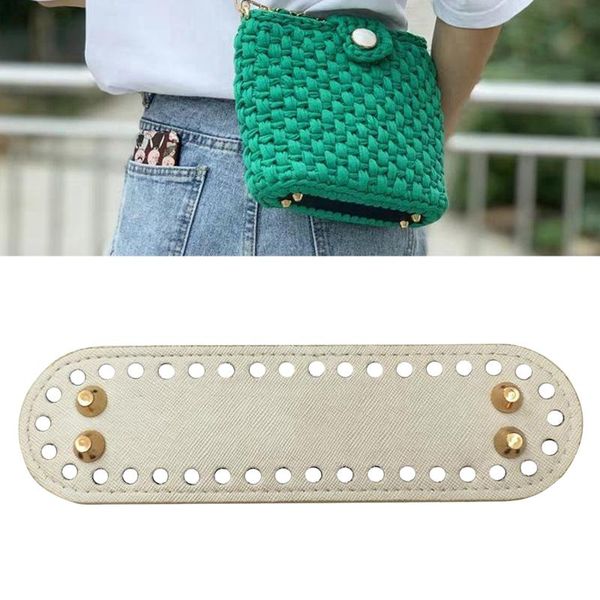 

bag parts & accessories pu leather crochet bottom oval for bags cushion base shoulder, Black