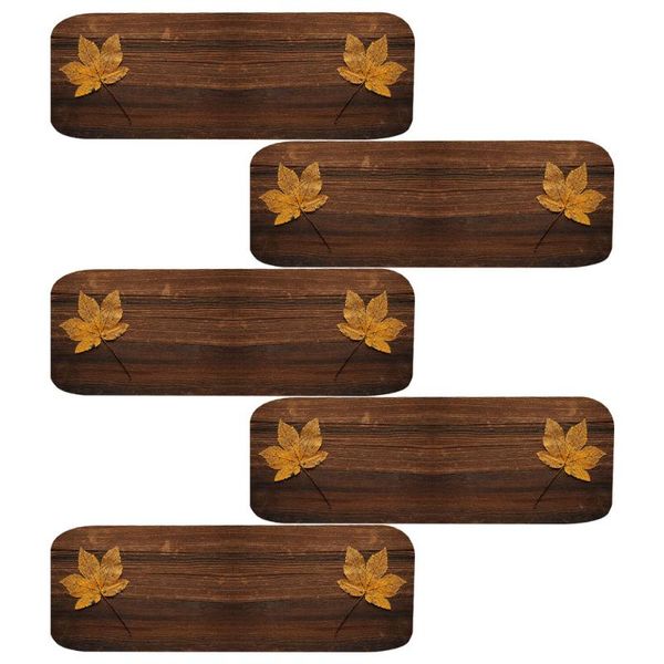 

carpets 5pcs stairs mats plank pattern anti-slip protection cover rug