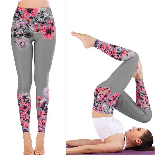 

womens sports pants printed high waist gym leggings tight casual yoga training running stretch pants#40 outfit