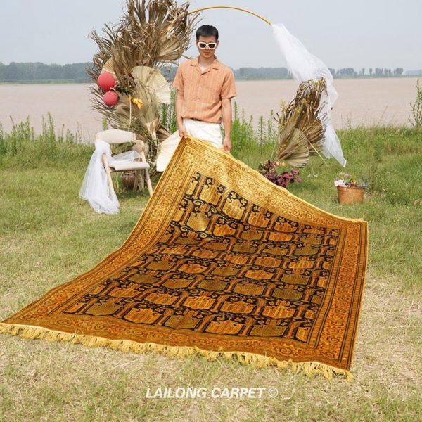 

carpets 6'x9' traditional hand knotted antique rug classic handmade silk carpet (lh02gb)