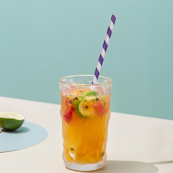 

drinking straws 1 bag disposable Â multi colored shiny surface kraft paper decorative cup Â club diy drinkstraw supplies bar accessories