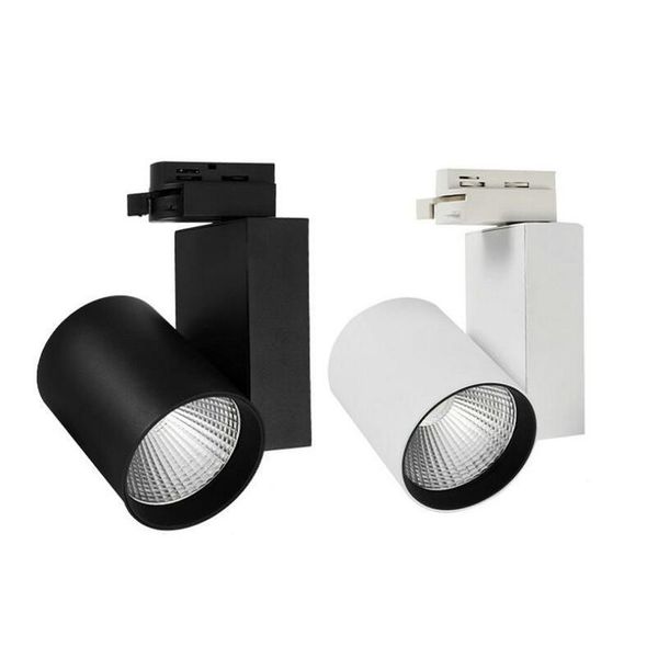 

track lights 30w 2wire 1phase cob led light aluminum ceiling rail lighting spot spotlights replace halogen lamps
