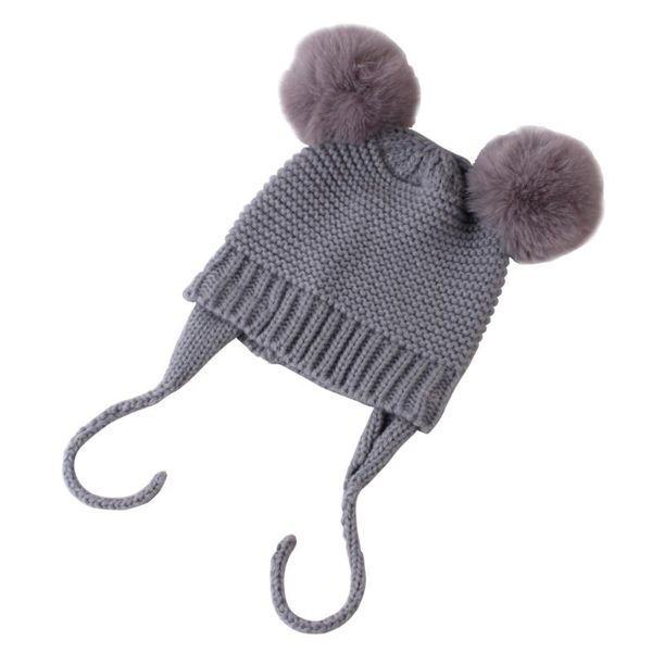 

beanies kenshelley latest designer cute baby hat knitted solid color kids with pom