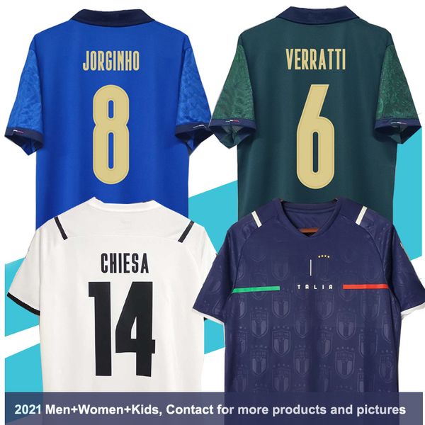 

20 21 men+kids soccer jersey italy home away 3rd jorginho el shaarawy bonucci insigne bernardeschi men + kids kit football shirt, Black;yellow