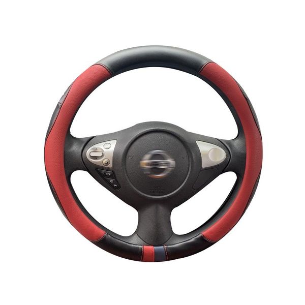 

steering wheel covers factory supply pu leather cover for women 15 inch red color