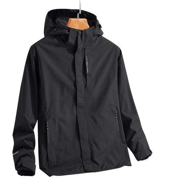 

men's jackets men outdoor hiking waterproof hooded windbreaker coat autumn casual jacket tactics military 5xl d918#, Black;brown
