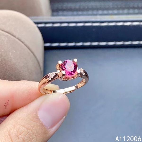 

cluster rings kjjeaxcmy fine jewelry 925 sterling silver inlaid natural garnet ring delicate female gemstone classic support test, Golden;silver