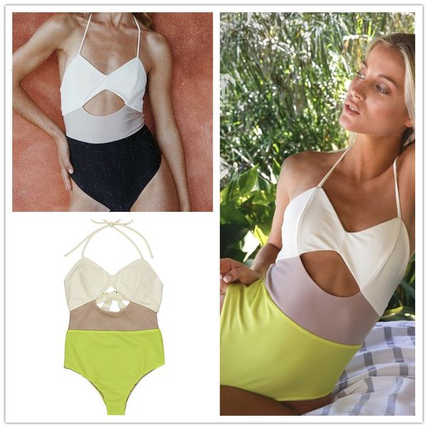 

bikini 2021 women's one piece triangle swimsuit, White;black