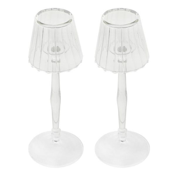

candle holders 2pcs lamp shape simple display racks housewarming gifts