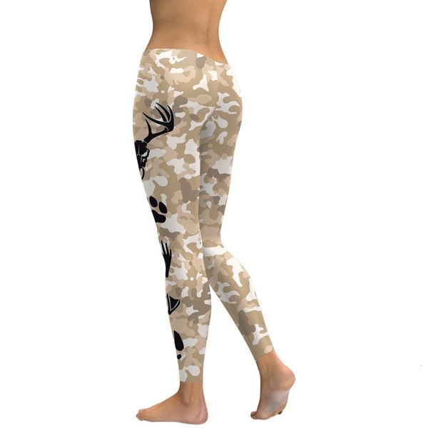 

camouflage elastic tights women's digital printing leggings kdk1810, Black