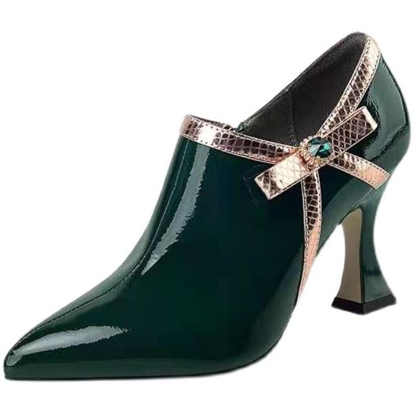 

dress shoes 2021 spring and autumn fashion platform high heels women pointed bow deep mouth single, Black