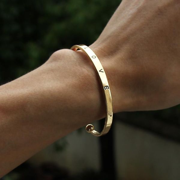 

bangle personalized bracelet jewelry name words letters & for women men, Black