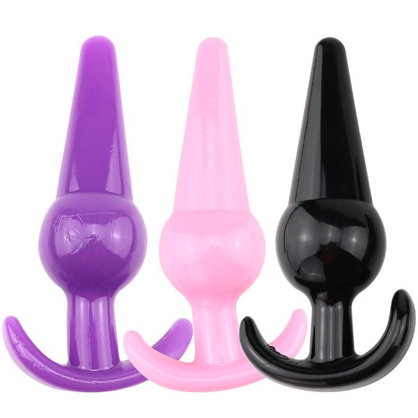 

smooth anal plugs beads jelly toys for couples women men gay g-spot prostate massager products shop
