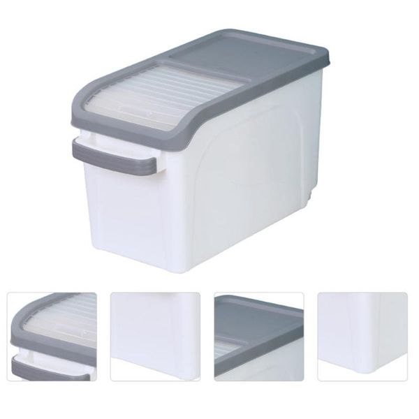 

1pc insect-proof sealed grain storage bin kitchen rice box (gray) bottles & jars
