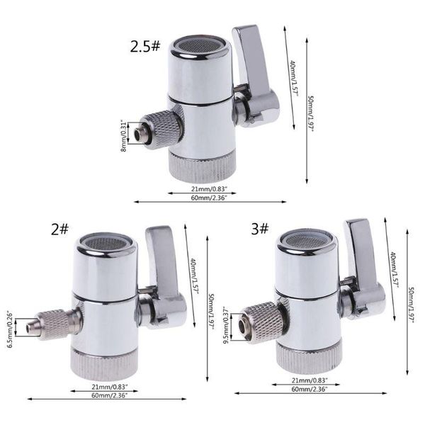 

kitchen faucets water filter faucet diverter valve ro system 1/4" 2.5/8" 3/8" tube connector
