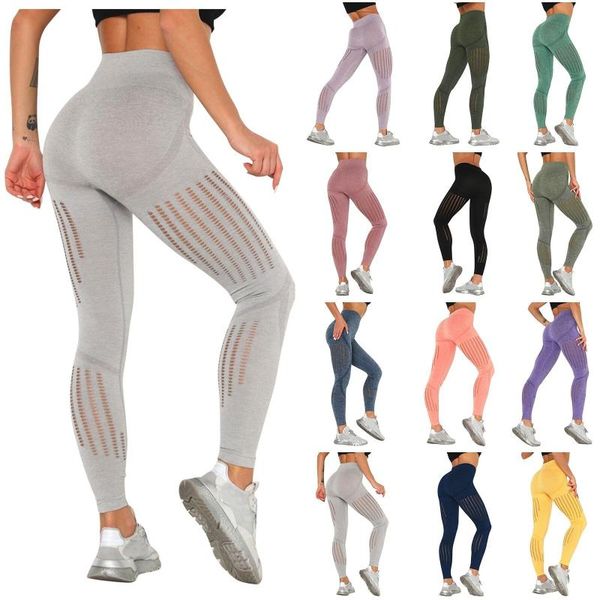 

yoga outfit women pants casual stretchy tight push up sport seamless high waist leggings fitness running breathable