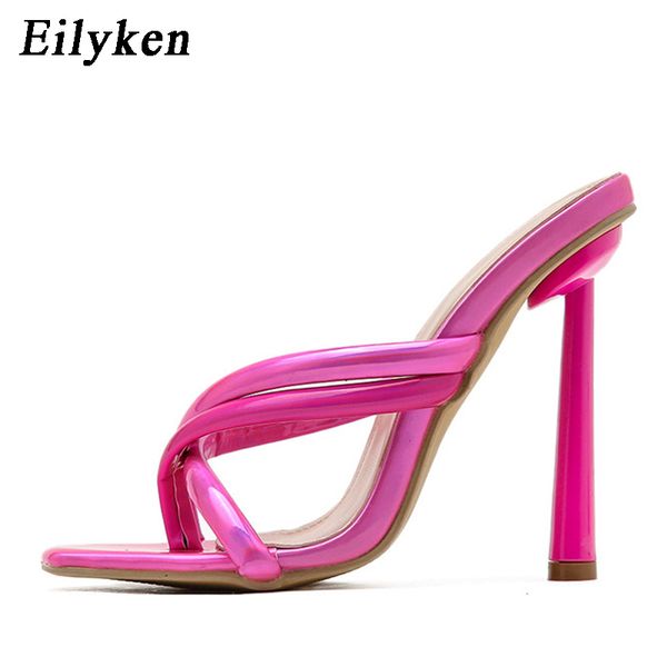 

eilyken elegant ladies party dress shoes slippers summer sandals fashion clip toe flip flops women thin high heels pumps dfg44363, Black