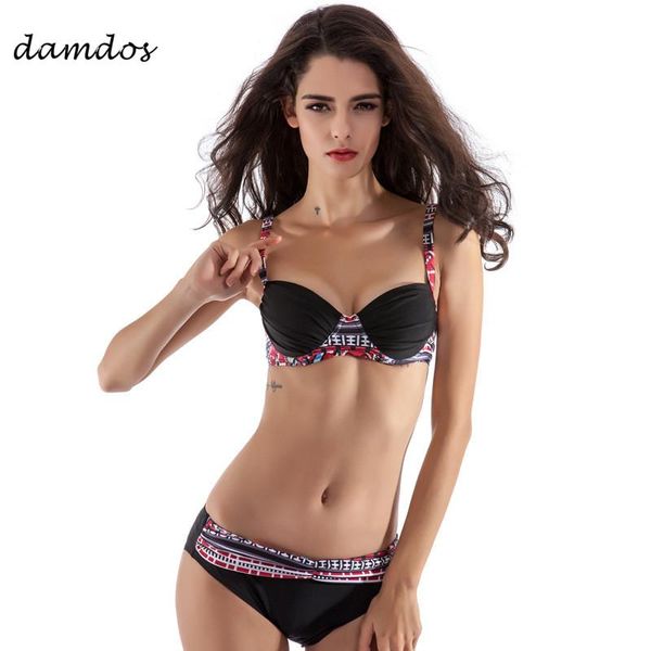 

one-piece suits bikini 2021 swimwear women push up set bandeau beach dress biquini sun bathing bodysuit summer