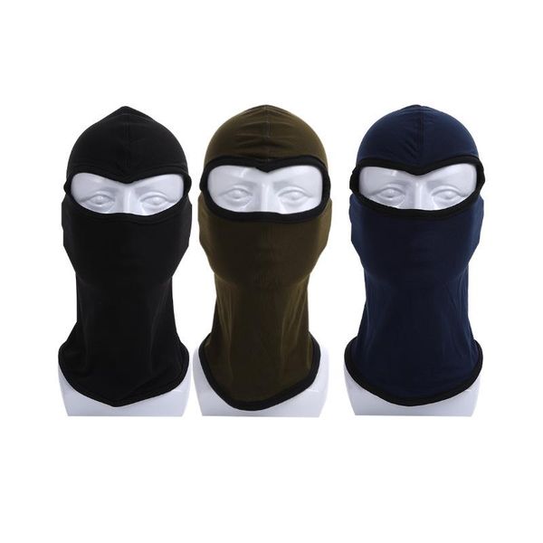 

cycling caps & masks 1pcs outdoor dustproof sunscreen hat full face scarf war game bicycle military helmet lined with tactical, Black