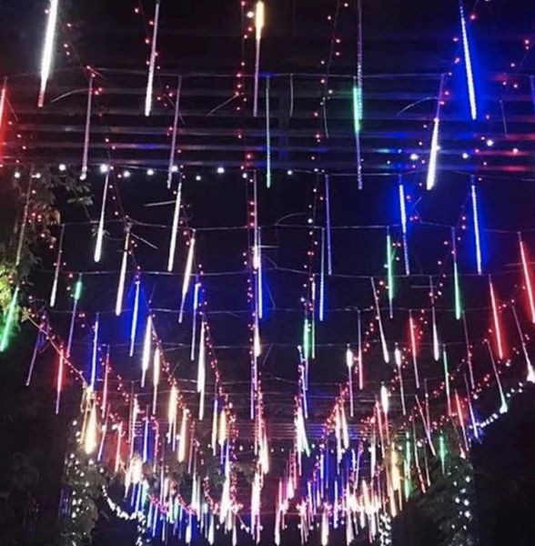 

party decoration 2pcs 30cm led lights shower rain snowfalls xmas tree garden outdoor glow supplies christmas home navidad