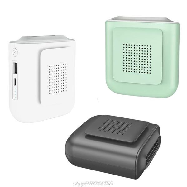 

mini waist fan hands-necklance usb rechargeable 4000mah 3 speeds personal portable working outdoor a16 21 dropship electric fans