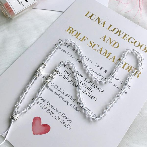 

cell phone straps & charms luxury crystal mobile neck lanyard women girl bling diamond strap for keys id card sports holder grip
