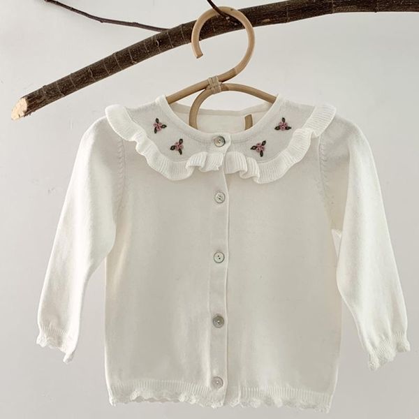 

jackets kids cardigan sweaters spring autumn born baby girls knitting jacket coat hand embroidery, Blue;gray