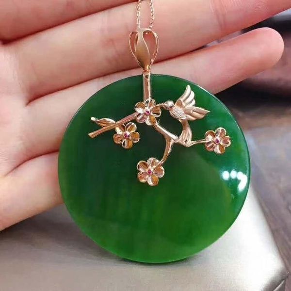 

lockets 18 k gold inlaid jasper big pendantj73#, Silver